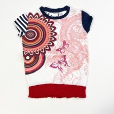 Maglietta Desigual Bambina 5 6 anni Motivo Farfalla come nuova 