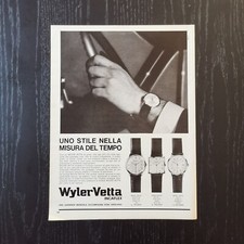 1963 Wyler Vetta - Original AD 26x33 Pubblicità Vintage Advertising