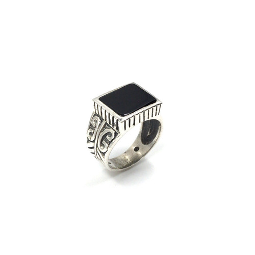 Anello argento 925 onice - anello,