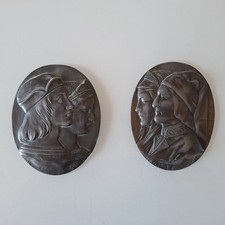 Medaglioni in peltro - coppia