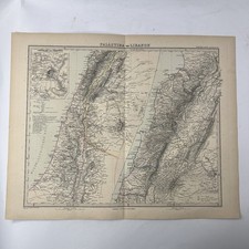 Mappa Palestina Libano Stieler