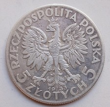 Polonia 5 Zlotych 1932 Argento KM#Y21 - vf Raro