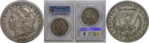 1893 morgan dollar pcgs - 1893-cc,