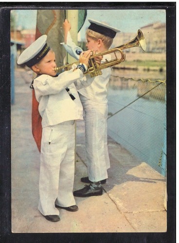 Cartolina bambini marinai - bambini,