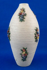 ILSA Albisola VASO ceramica fiori rilievo 1900 stile Ivos Pacetti o Nino Strada