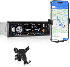 Autoradio 1 Din Con Bluetooth, Stereo Auto Con Supporto per Telefono, FM Radio V