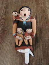Native American Jemez Handmade Clay Storyteller by Lucero