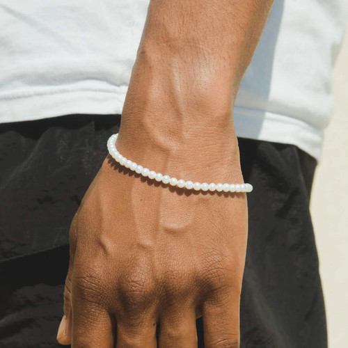Bracciale perle bianco - di,