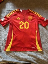 Maglia Spagna con firme originali di Pedri & Luis de la Fuente