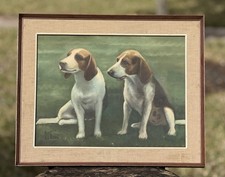 Dipinto olio vintage cani - dipinto,