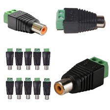 CONNETTORE adattatore RCA femmina con morsetti a vite presa AV audio rapido