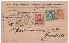 Regno d'Italia - Bella affrancatura tricolore Floreale 1901 su cartolina