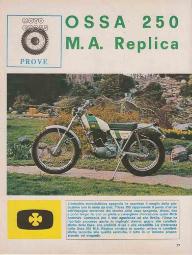 Advertising test moto ossa - advertising, 250