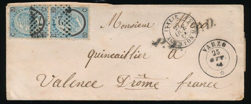 1864 storia postale coppia - 1864,