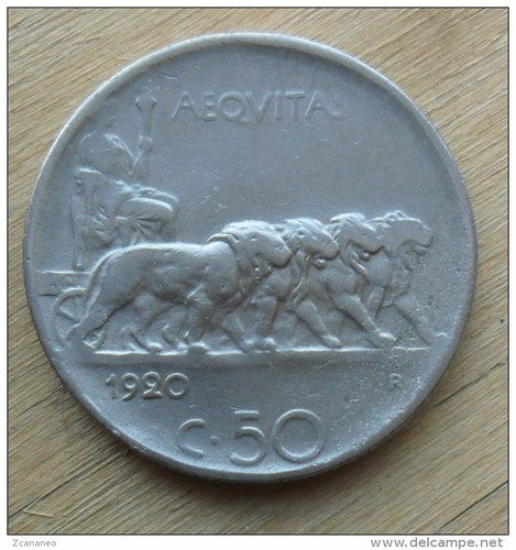 Centesimi leoni del 1920 - 50,
