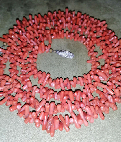 Collana antica corallo - collana,