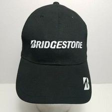 Bridgestone Black Cap Hat one size Spellout Adjustable BackStrap 