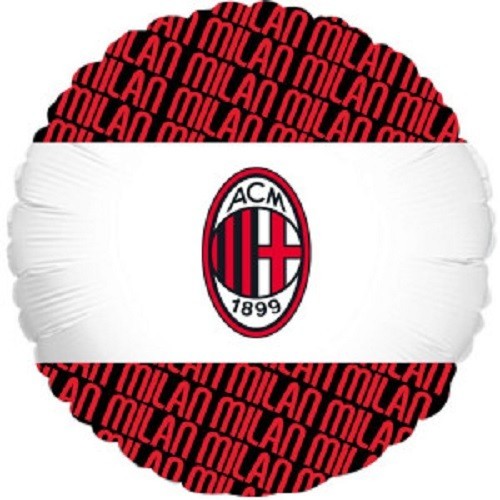 Pallone mylar tondo milan - pallone,