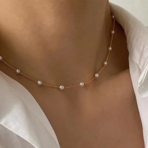 Collana perle imitazione - collana, di
