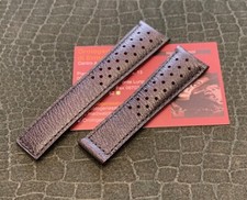 Cinturino pelle nera traforata