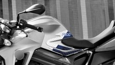 PROTEZIONE LATERALI RESINATO COMPATIBILE CON BMW F800R, F 800 R, BLU LATE