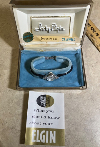 Vintage lady elgin 14k - lady, con
