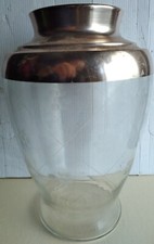 VECCHIO VASO IN VETRO DA DROGHERIA PER CARAMELLE VINTAGE CON COPERCHIO AN 40/50