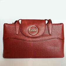 Gianmarco Venturi Borsa Borsetta Logo Bottone Zip Rosso Bordeaux Design Italiano