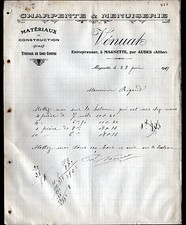 MAGNETTE prés AUDES (03) MENUISERIE & CHARPENTE "VENUAT" en 1911
