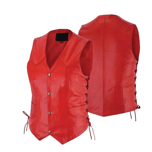 Gilet moto donna rosso stile - gilet,