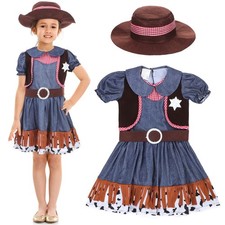  Girls Costumes Dress Up Cowgirl Bambina Costumi Da Outfit Abbigliamento Donna