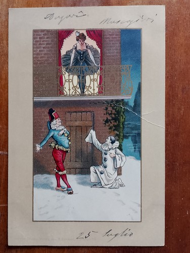 Pierrot arlecchino colombina - pierrot,