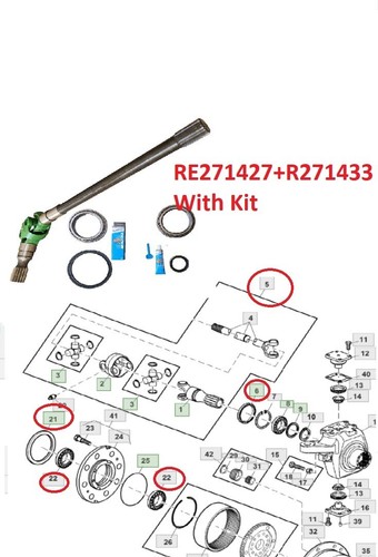 Re271427 r271433 kit albero - re271427+r271433,