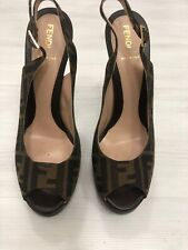 FENDI Scarpe decolte’ In tessuto logato