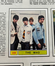 FIGURINA N.208 THE WHO CANTANTI 69 1969 PANINI OTTIMA DA RECUPERO