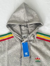 Felpa con cappuccio Adidas Originals Rasta da uomo in pile taglia S, M, XL Giamaica Bob Marley
