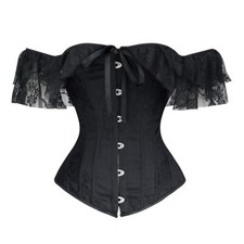 Corsetto Pizzo Nero Spalle