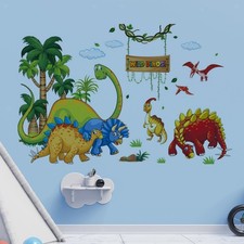 2 Adesivi Murali Dino Da