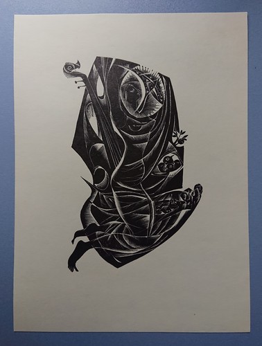 Vecchio exlibris stampa donna - vecchio,