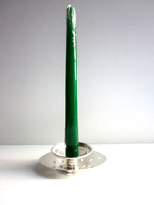 Portacandela in Argento 800-Bellotto-Candeliere-di 10,5 X 3,5 cm-Stile Moderno