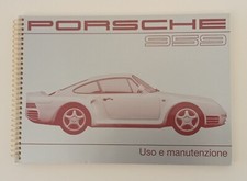 PORSCHE 959 - Libretto uso e manutenzione ORIGINALE in italiano