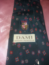 CRAVATTA UOMO NUOVA PURA SETA SILK SOIE TIE FANTASIA FIRMATE ''DAMI''