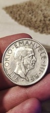 Moneta Argento 20 lire 1928 littore Vittorio Emanuele III