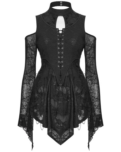 Punk rave top tunica pizzo - punk,