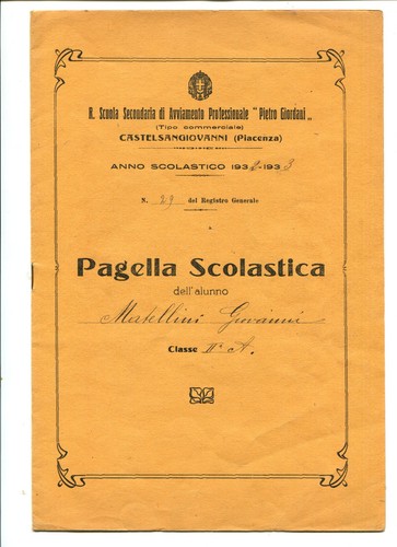 Zz03 pagella scolastica - -,