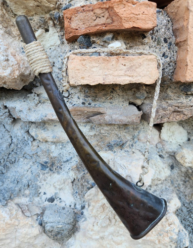 Antico corno ottone uso - in, ottone,uso