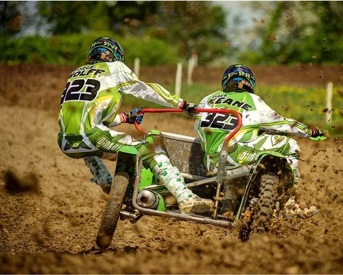 Foto sidecar racing 8x10 fango - sidecar,