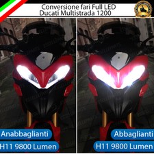 CONVERSIONE FARO FULL LED DUCATI MULTISTRADA 1200 ANABBAGLIANTE + ABBAGLIANTE
