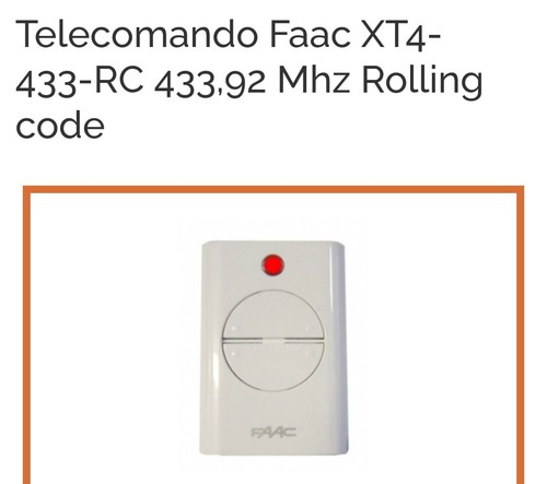 Telecomando faac cancello - telecomando,