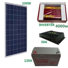Kit Fotovoltaico 2 KW Pwm Inverter 4000W Pannello Solare 250W regolatore 50A ...